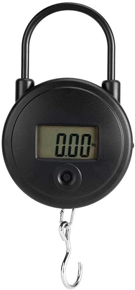 Luggage Scale，Hanging Scale，Portable 25kg/55lb Hand-Mentioned Express Package Scale,Mini Electronic Fishing Hanging Hook Scale with LCD Display