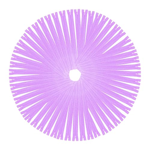 Image of Mandala Crafts 85 PCs Lilac Assorted Lengths Nylon Zippers for Sewing