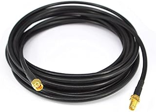 SMA WiFi Antenna Extension 5M /16.4ft SMA Male to SMA Female OD=4.82mm Low Loss RG58 Coax Cable for 2G/3G/4G/5G LTE Antenna Wireless Router WLAN Modem BaoFeng Kenwood Yaesu(Not for TV)