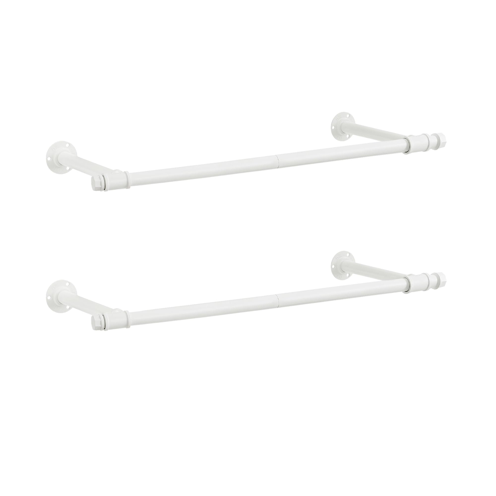 SONGMICS Set of 2 Wall-Mounted Clothes Rail, Wall Clothes Rail, Industrial Pipe Clothes Rack, Space-Saving, 30 x 84 x 7 cm