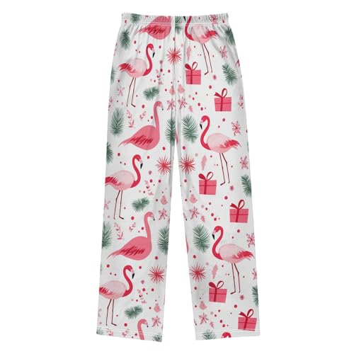 Gift and Flamingo Boys Pants Boys Athletic Pants Long Pant for Boywith Pockets Wide-Leg Size 6-14Y2