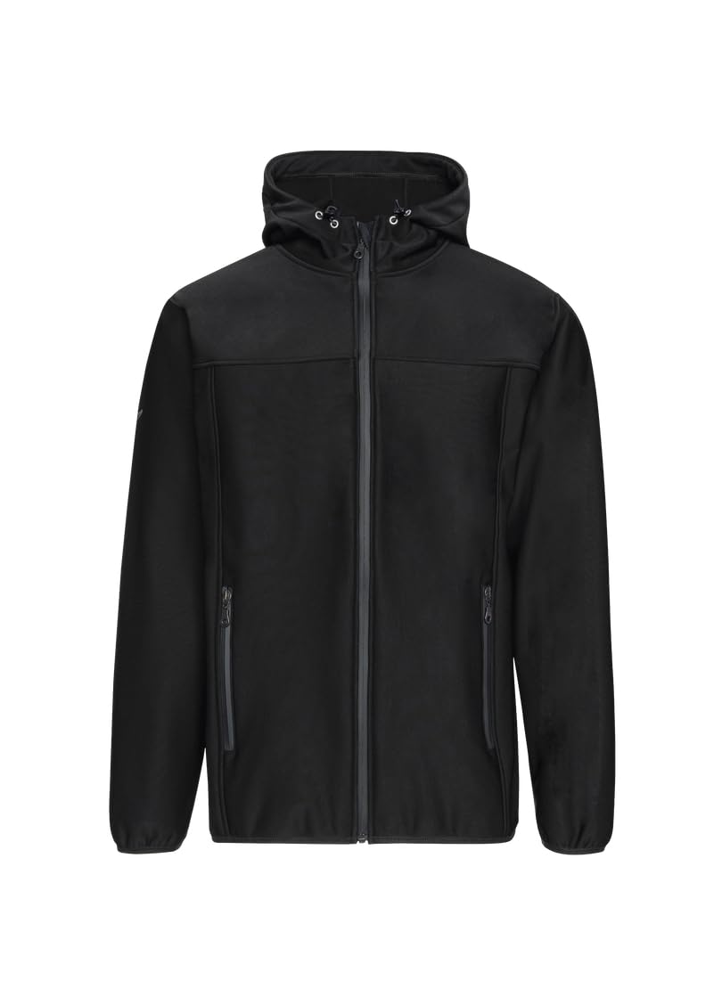 Trigema Men's Softshell-Kapuzenjacke Jacket, Black-Schwarz (Schwarz 008), X-Large