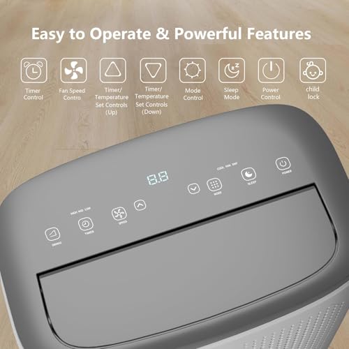 Image of Garvee 14,000 BTU(9300 BTU SACC) Portable Air Conditioner | 3-in-1 Cooling, Dehumidifier & Fan AC Unit with Remote Control, for Bedroom Living Room Garage, Rooms Up to 750 Sq.Ft