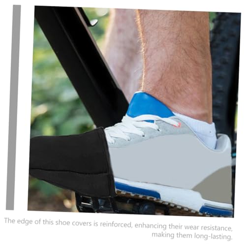 Cubiertas térmicas antiviento para zapatillas de ciclismo LIFKOME, 1 par, duraderas, diseño antideslizante para ajuste seguro, suaves y gruesas, mantienen los pies calientes miniatura 5
