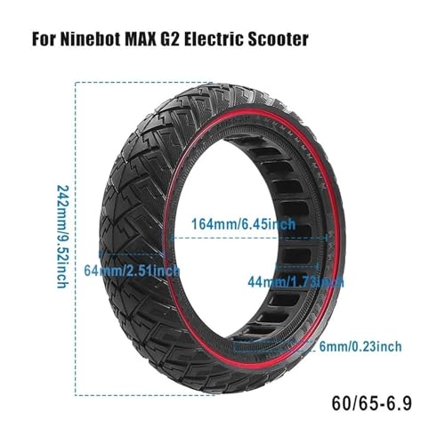 Pneu plein trottinette robuste 60/65-6.9 Ninebot G65 - 4