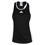 adidas Performance Girls Court Tank Top, Black, Medium