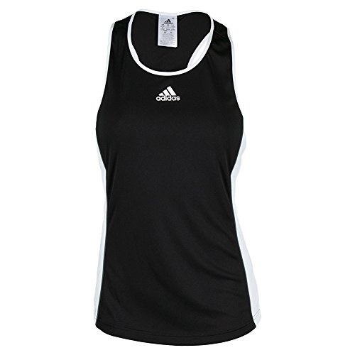 adidas Performance Girls Court Tank Top, Black, Medium