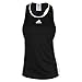 adidas Performance Girls Court Tank Top, Black, Medium