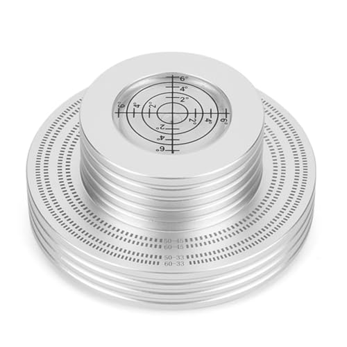 Epdpekc Peso de Registro LP Disco de Vinilo de Abrazadera Estabilizador de Plataforma Giratoria Accesorios para Reproductor de Vibración Plata