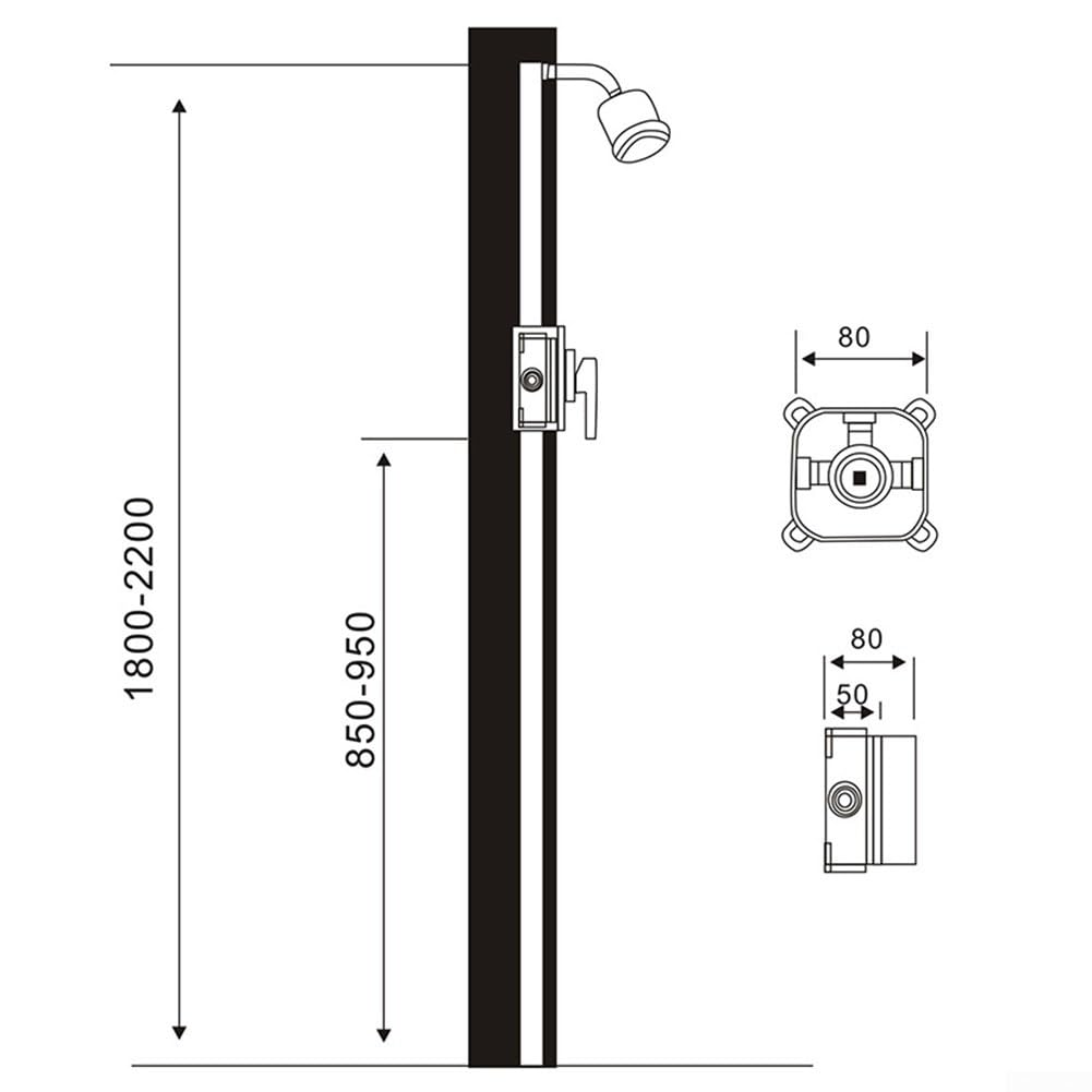 Miscelatore a scomparsa G1/2-2 vie uscita doccia in ottone cromato rubinetto miscelatore doccia per bagni moderni & elegante finitura grigia facile installazione