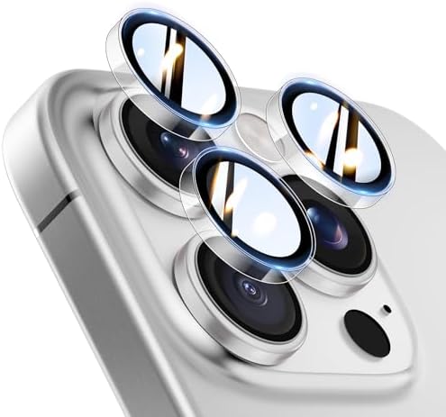 TOCOL für iPhone 15 Pro Max / 15 Pro Kameraschutz, 2 Sets, Transparent | Einfache Montage, Ultra HD Camera Cover, 9H Stoßfest Kratzfest, Hüllenkompatibel, Kameraschutz für iPhone 1