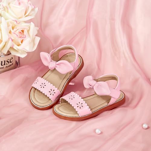 Image of Otter MOMO Girls Open Toe Princess Flat Sandals with Comfort Sole Summer Sandals