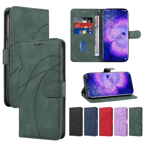 Ttianfa Compatible con Huawei Honor 7S Funda Billetera Flip Cuero magnética Carcasa Cartera con Tarjetero y Función de Soporte Antigolpes-Verde