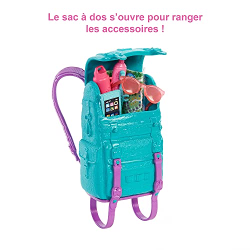 Barbie It Takes Two Coffret Vive Le Camping Poupée Chelsea Hibou Sac de Couchage Boussole et Accessoires de Camping Cadeau dès HDF77 - vue 6