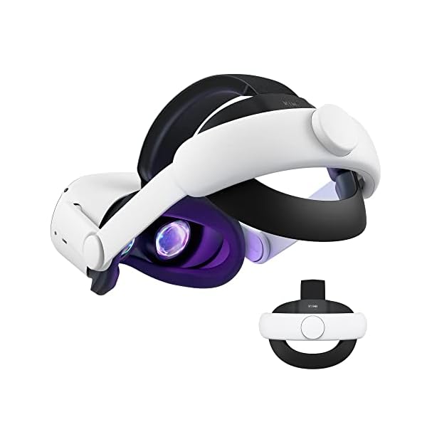 KIWI design Comfort Head Strap Accessories Compatible with Oculus/Meta Quest 2, Elite Strap Replacement for Enhanced Support of VR Headset