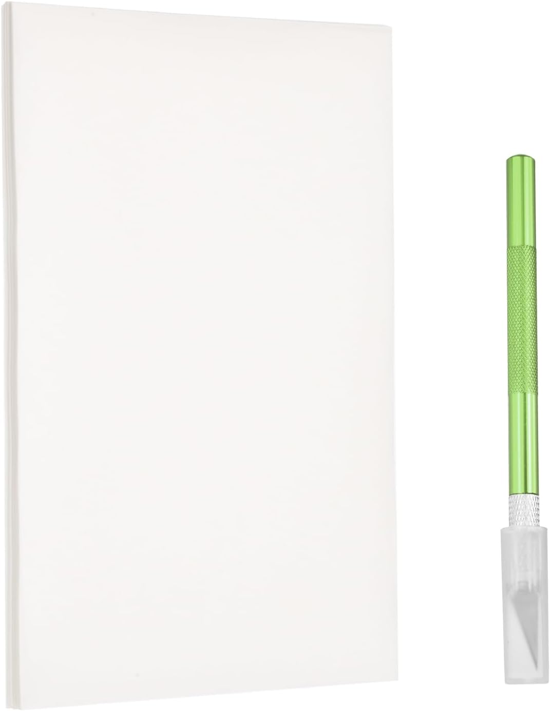 PATIKIL Diamond Paint Release Paper 50pcs 15x20cm with Green Carving Knife