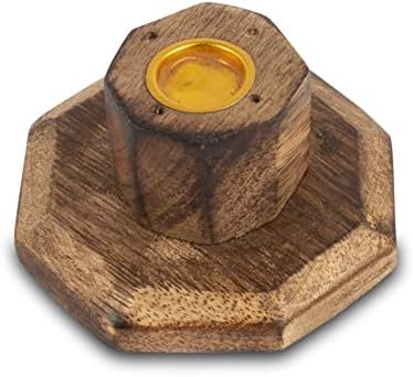 Wooden Incense Stick & Cone Burner Holder Tower Large Organic Eco Friendly Ash Catcher Agarbatti Holder Rustic Style Hand Carved For Meditation Yoga Aromatherapy Home Fragrance Products