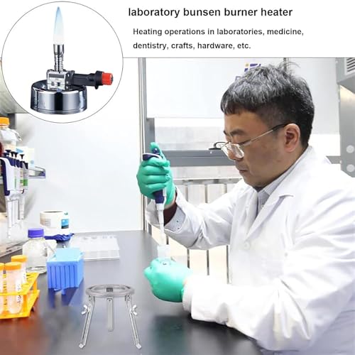 Bunsen - Quemador de encendido electrónico inflable, temperatura de llama de hasta 1300 °C, capacidad de combustible de 35 g, inclinación para laboratorios, medicina, hardware