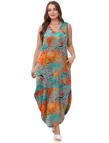 Image of Sampeel Summer Dresses Maxi Dress Vacation Beach Sundresses 2025 with Pockets