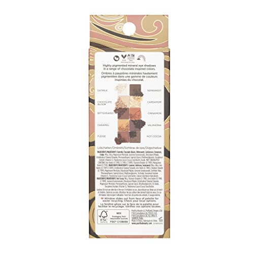 Pacifica Beauty, Cocoa Nudes Mineral Eyeshadow Palette, 10 Wearable Neutral Shades, Matte,Shimmer, Metallic, Eye Makeup, Longwearing And Blendable, Infused With Cocoa Butter, Vegan, Cruelty Free,Brown #TOP4