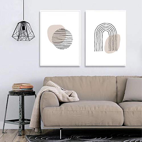 Affiches minimalistes pour habiller un grand mur vide de salon