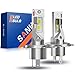 SANHE Bombillas H4 LED Luz Alta y Baja para Coche y moto, 20000LM 600% Más Brillante 6500K Blanco H4/9003/HB2 Reemplazo de Halógeno, 1:1 Tamaño, Plug and Play (Paquete de 2)