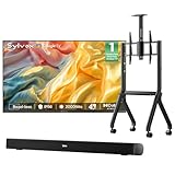 SYLVOX Outdoor TV 43 Zoll, 4K Randloser Smart Google TV mit 2000 nits, Dolby Atmos, WiFi & Bluetooth, IP56 Wasserdicht Outdoor Fernseher für Garten, Terrasse & Geschäft (Frameless Pro/2026)
