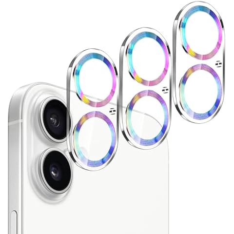Dengduoduo Camera Lens Protector for iPhone 16 and 16 Plus 3 Pack, Tempered Glass, Ultra HD, 9H Hardness, Anti-Scratch, Case Friendly, Easy to Install [No Affect on Night Shots] Cover