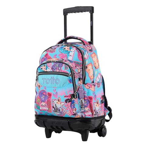 TOTTO MOCHILA ESCOLAR ANIME GIRLS Unisex-adulto AZUL ROSA 60