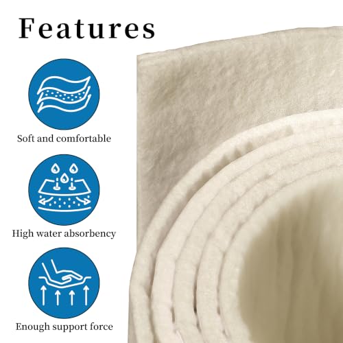 Image of Pllieay Adhesive Felt Premium Grade, Orthopedic Felt Roll 1 /4 inch x 6 inch x2.5yd | Light Brown Felt Sheets, Quality Rayon Blend Adhesive Felt Roll for Provide Cushioning and Support in Pain Foot