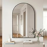 BEAUTYPEAK Espejo de 61 x 91 cm, marco minimalista, espejo sólido para todo el...