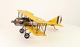Deko Blech-Flugzeug Deko Blech Flugzeug Doppeldecker Modell Retro Vintage Nostalgie Breite 60,6 cm