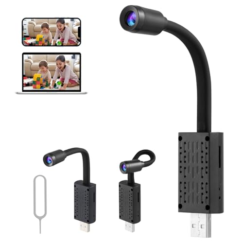 TEMPNAP Cámara de Seguridad Inalámbrica Ángulo Ajustable y Alimentación USB, Adecuado para Hogar y Coche, Material Abs y Componentes Electrónicos, Resolución 1080p Estilo Varios Estilos
