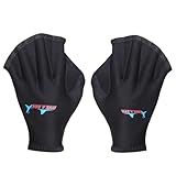 Schwimmhandschuhe aus Neopren, Thermo-Wasserhandschuhe, Schwimmhandschuhe für Fitness, Training, Schwimmhandschuhe zum Tauchen, Schwarz
