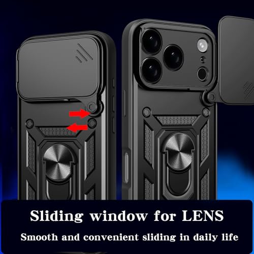 Coque iPhone 17 Pro haut de gamme or rose avec béquille et cache objectif - 5