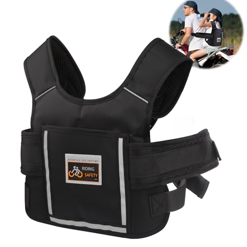 Kinder Motorrad Sicherheitsgurt, Motorrad Kinder Gürtel, Motorrad Kindersitz, Einstellbarer Kinder Motorrad Sicherheitsgürtel, Kinder Motorrad Gurtzeug für Kinder Zwischen 2 und 15 Jahren