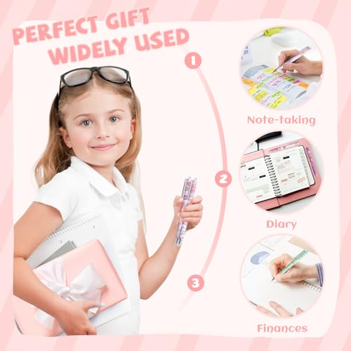 Set de 24 bolígrafos gel kawaii punta fina 0.5mm tinta negra miniatura 4