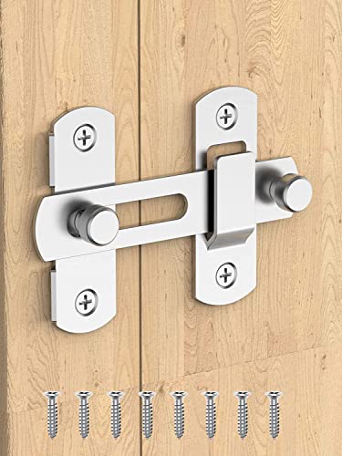 Sliding Barn Door Lock, Stainless Steel Gate Latches Flip Latch Safety Door Bolt Latch Lock for Wine Cabinet Bathroom