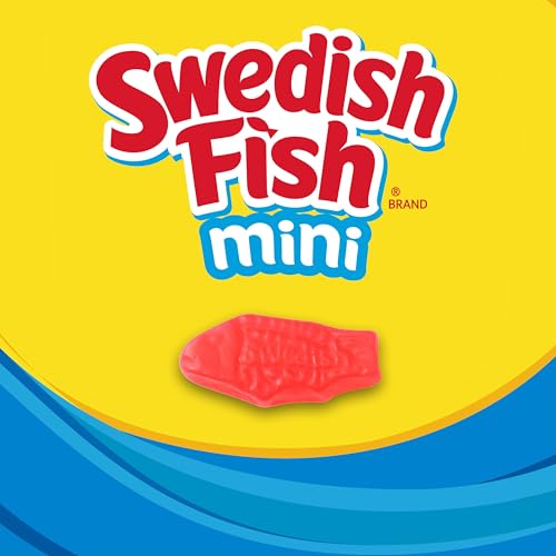 SWEDISH FISH Mini Soft & Chewy Gummy Candy, Bulk Candy, 140 Snack Packs - image 4