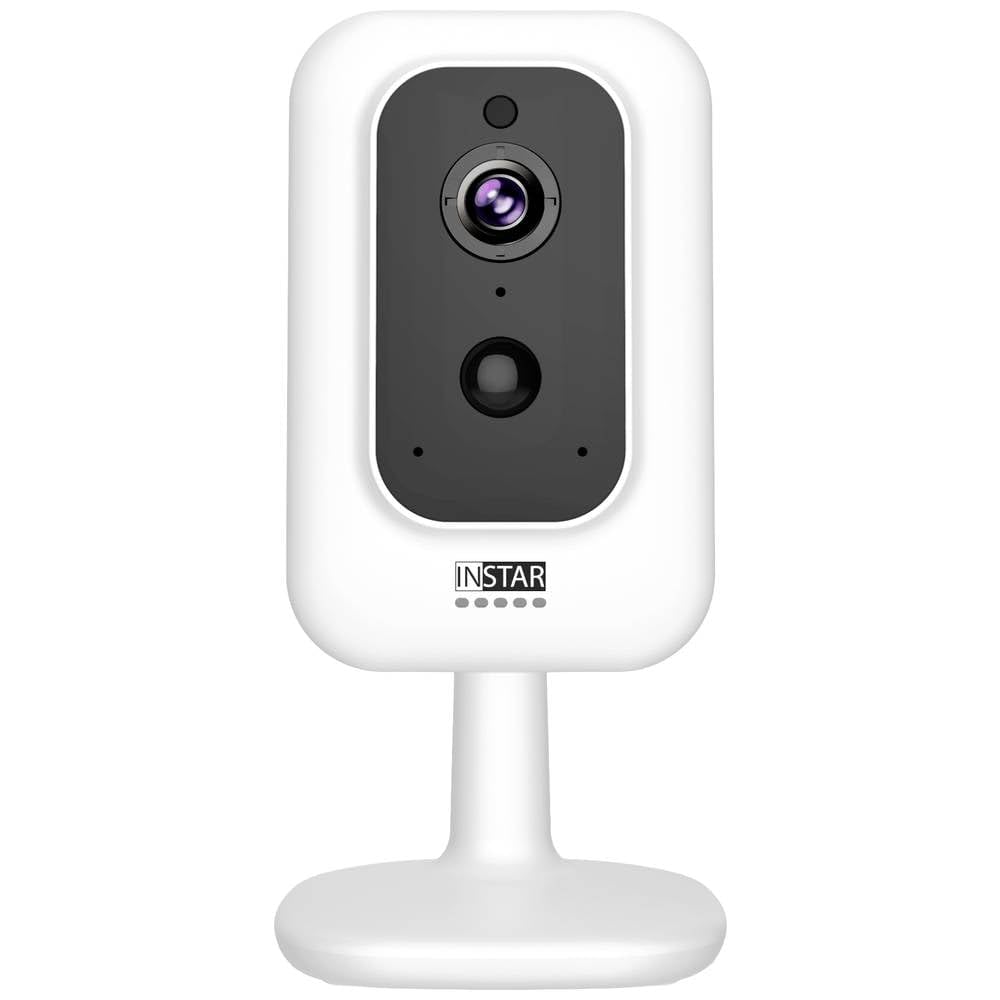 INSTAR IN-8401 2K+ Blanco - Cámara de vigilancia LAN/WLAN con IA (AI) - Cámara IP - WPA3 - WiFi de 2,4 y 5 GHz - Audio - PIR - Visión Nocturna - Leds Invisibles de 940 NM - HomeKit - MQTT