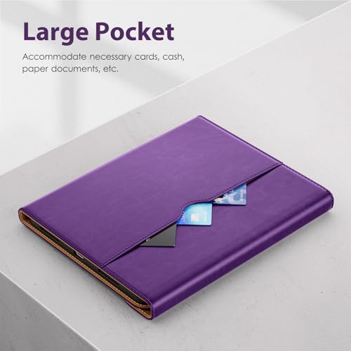 Image of DTTO for iPad 11th (A16) / 10th Generation Case with Keyboard (2025 /2022), 7 Colors Backlit Wireless Detachable Keyboard Leather Folio Cover with Pencil Holder & Pocket, Deep Purple