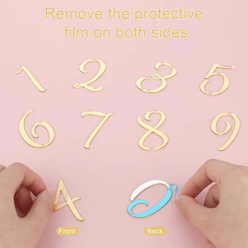 Hariendny 594079_1_L2KW33RZ 0-9 Gold Birthday Number Cake Toppers Golden Acrylic Cake Numbers Topper Gold Number Cupcake Toppers Acrylic Wedding Party Cupcake Toppers thumb #3