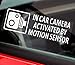5 Pegatinas de seguridad para vehículo, advertencia de cámara CCTV activada por sensor de movimiento, pegatinas para coche, furgoneta, camión, taxi, autobús, 87 x 30 mm