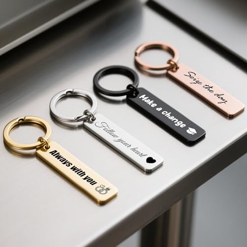 Custom Keychain - Personalized Double-Sided Engraved Name or Text Keychains, Customized Gifts for Men Women - Image 5