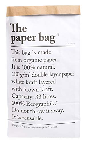 Be Poles - Sacchetto di carta kraft, con scritta