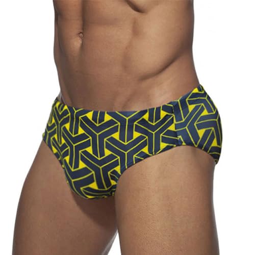 LikeJump Traje de baño para hombre, pantalones cortos de surf, traje de baño, parte inferior de bikini, D Negro, M