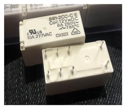 Relé de 8 pines 881-2CC-C 12 VCC para control de circuitos de automoción y domótica