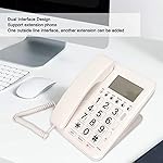 UniMarket-Wired-Landline-Dual-Interface-Full-Hands-Free-Shortcut-Keys-Corded-Telephone-Caller-ID-with-Blue-Screen-for-Home-for-Office-White