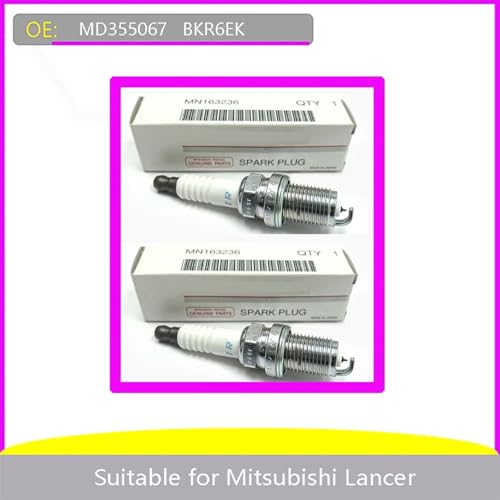 Bougies d'allumage Iridium BKR6EK durables pour moteur Mitsubishi Lancer - 2