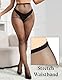 ohyeahlady Strumpfhosen Damen Große Größen Sexy Schwarz Netzstrumpfhose Elastisch Hohe Taille Schenkelhohe Strümpfe Fishnet Stockings Pantyhose Cosplay Netzstrümpfe(Schwarz,3XL-5XL)
